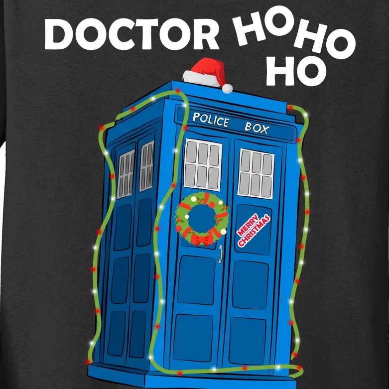 Doctor Ho Ho Ho Funny Christmas Kids Long Sleeve Shirt