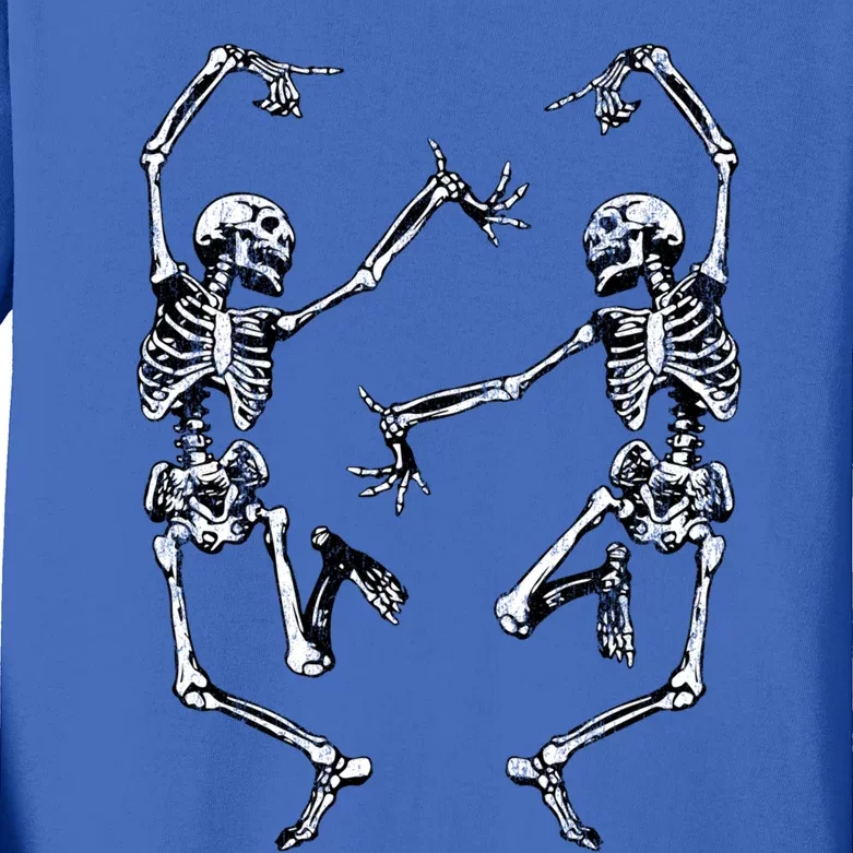 Dance Of Death Macabre Skeleton Skull Halloween Cute Gift Kids Long Sleeve Shirt