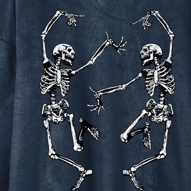 Dance Of Death Macabre Skeleton Skull Halloween Cute Gift Hooded Wearable Blanket