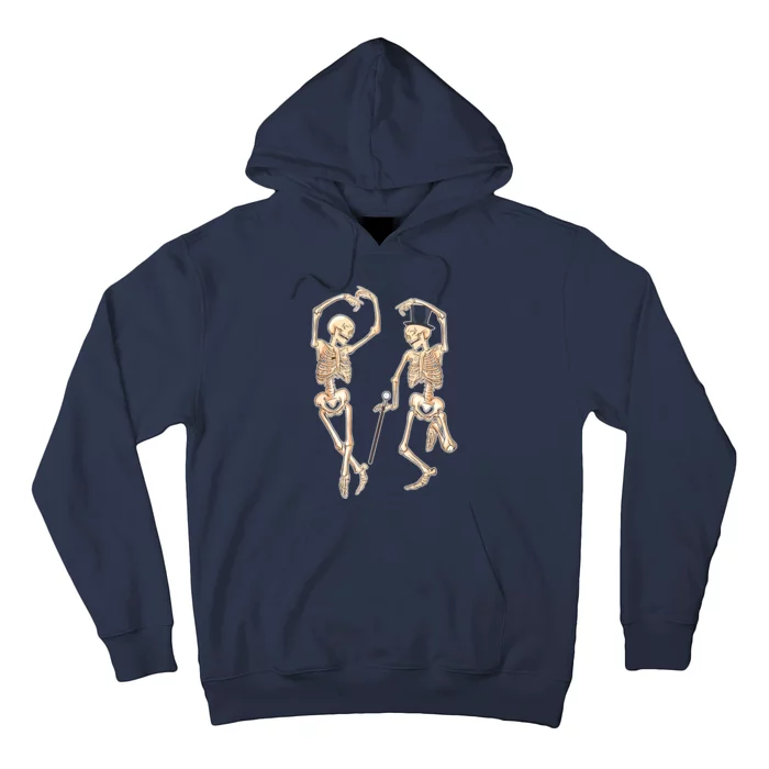 Dance Of Death Art Halloween Skeletons Dancing Scary Hoodie