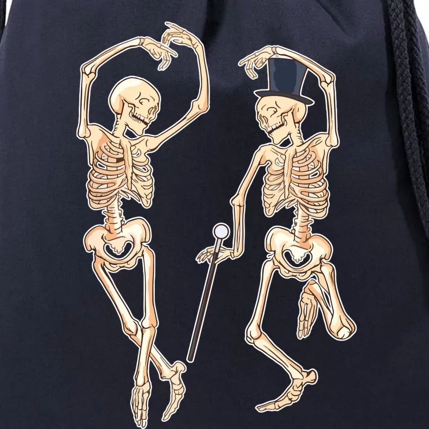 Dance Of Death Art Halloween Skeletons Dancing Scary Drawstring Bag