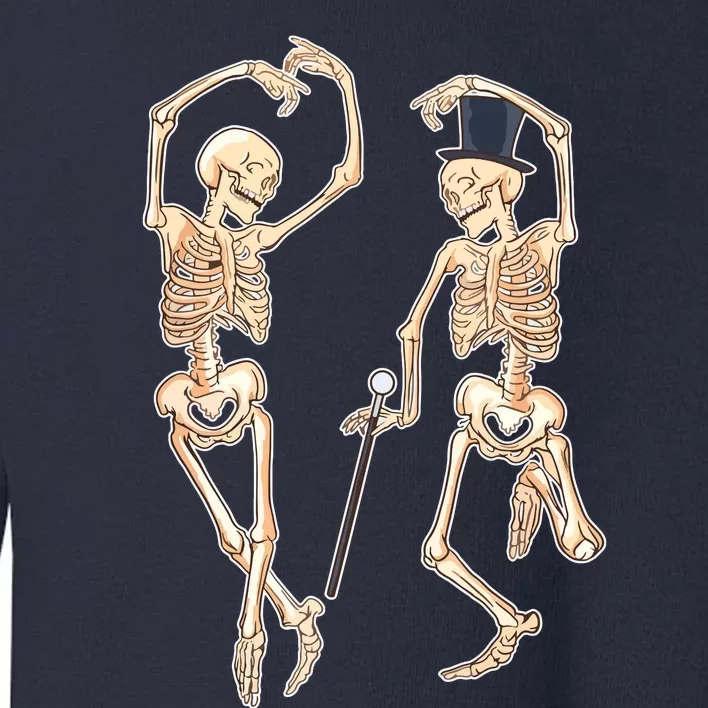 Dance Of Death Art Halloween Skeletons Dancing Scary Toddler Sweatshirt