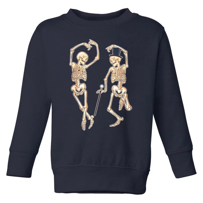 Dance Of Death Art Halloween Skeletons Dancing Scary Toddler Sweatshirt