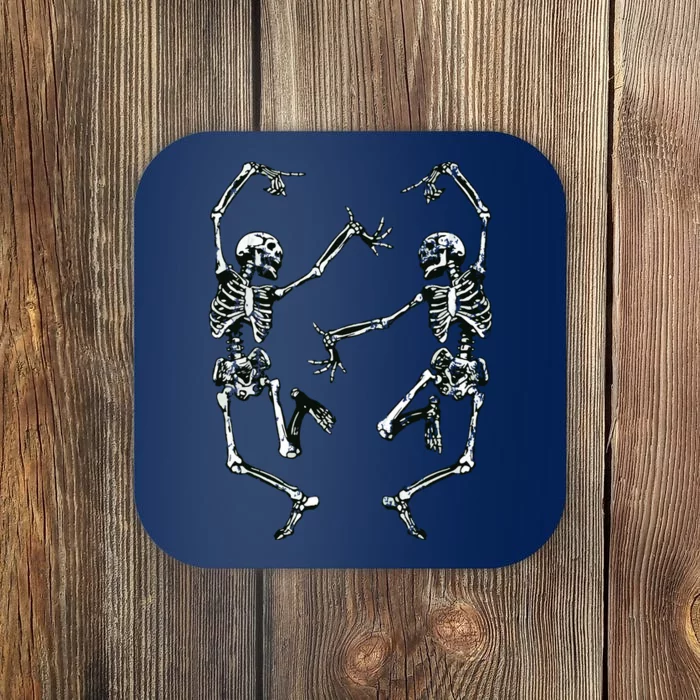 Dance Of Death Macabre Skeleton Skull Halloween Coaster