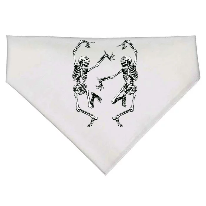 Dance Of Death Macabre Skeleton Skull Halloween USA-Made Doggie Bandana