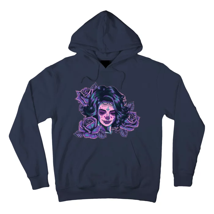 Day Of Dead Dia Los Muertos Sugar Skull Woman Hoodie