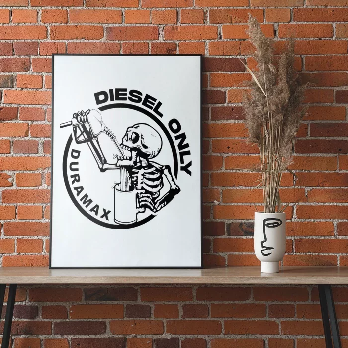 Diesel Only Duramax Lifted Truck Power Stroke Diesel Can Poster