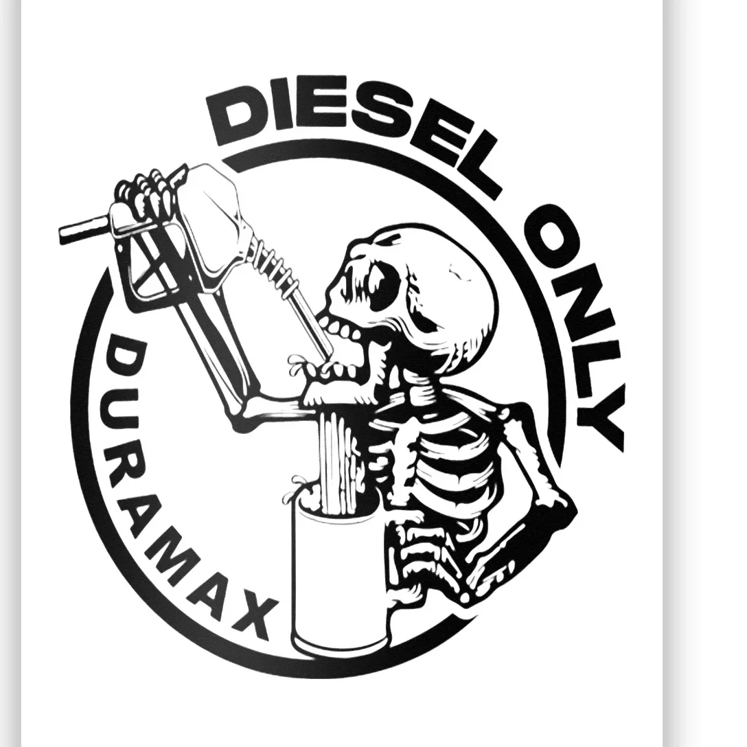 Diesel Only Duramax Lifted Truck Power Stroke Diesel Can Poster