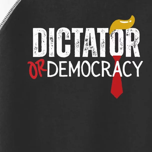 Dictator Or Democracy Funny Trump Hair Tie Toddler Fine Jersey T-Shirt