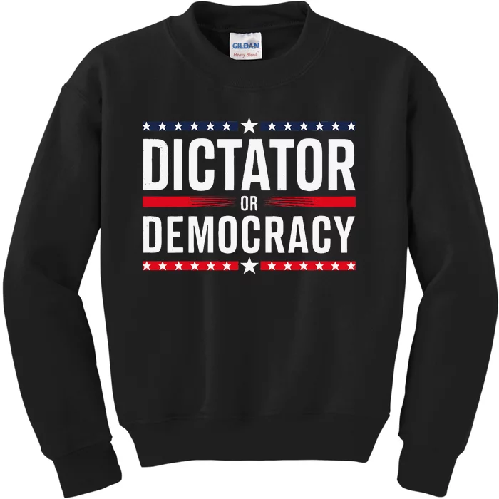 Dictator Or Democracy Kids Sweatshirt