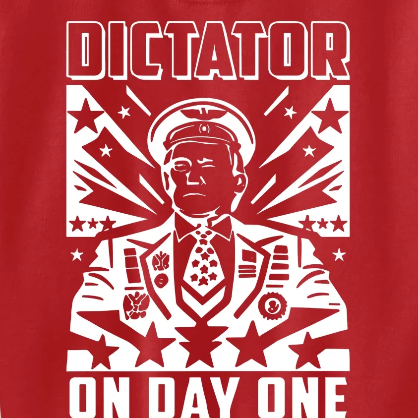 Dictator On Day One Trump Kids Sweatshirt