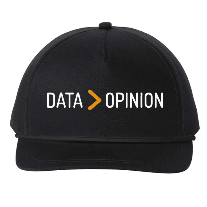 Data Opinion Data Over Opinion Snapback Five-Panel Rope Hat