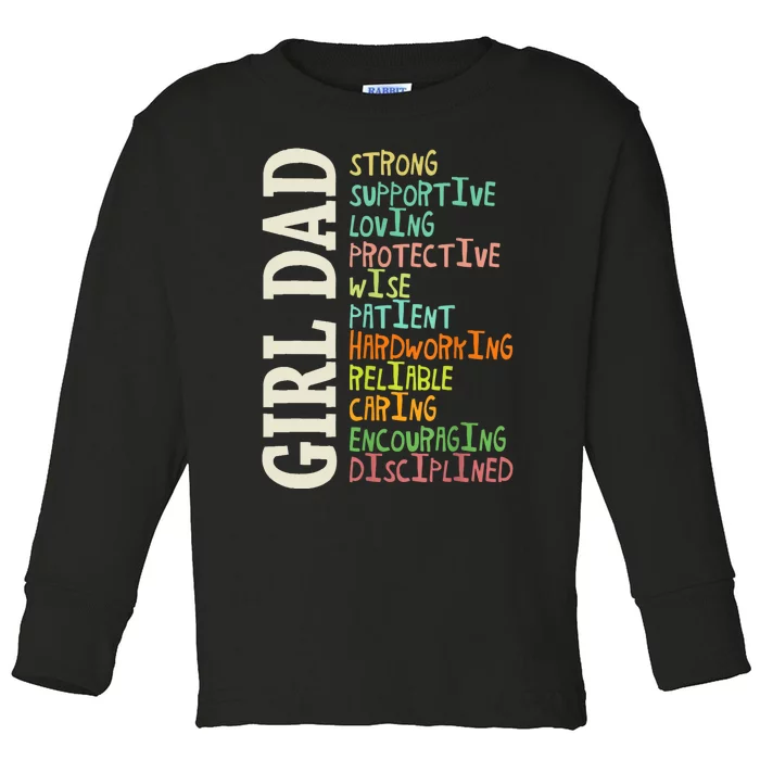 Dads Of Daughters For Dad Father Happy Fathers Day Toddler Long Sleeve Shirt