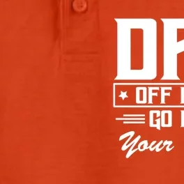 Dad Off Duty Go Ask Your Mom Funny Parents Father Gift Dry Zone Grid Performance Polo