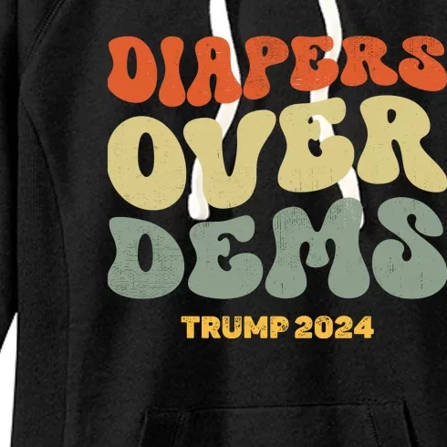 Diapers Over Dems Trump 2024 Women's Fleece Hoodie