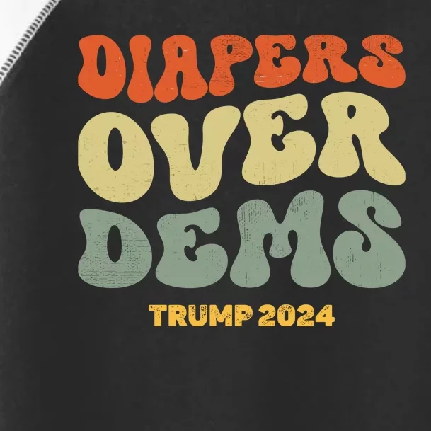 Diapers Over Dems Trump 2024 Toddler Fine Jersey T-Shirt