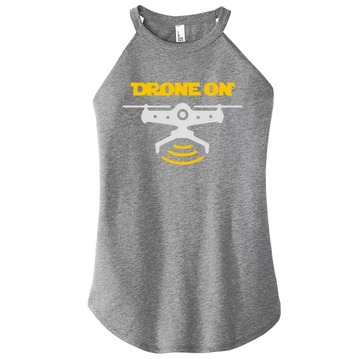 Drone On Women’s Perfect Tri Rocker Tank