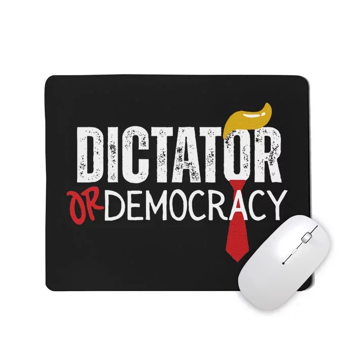 Dictator Or Democracy? Funny Trump Hair Tie Design Mousepad