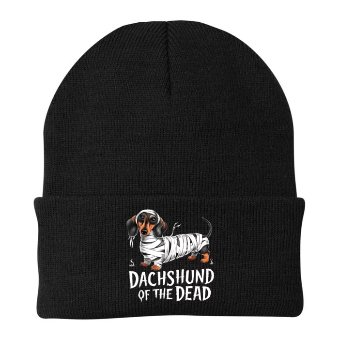 Dachshund Of Dead Halloween Mummy Dog Knit Cap Winter Beanie