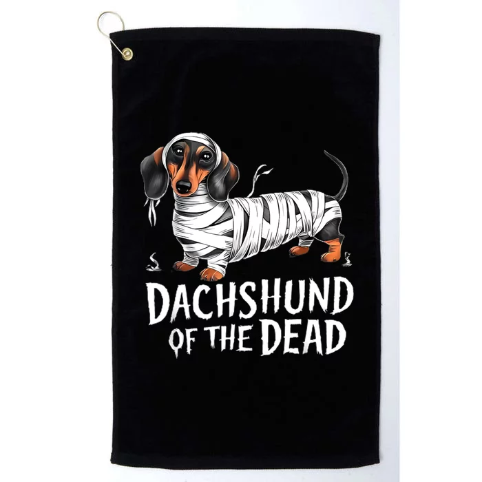 Dachshund Of Dead Halloween Mummy Dog Platinum Collection Golf Towel