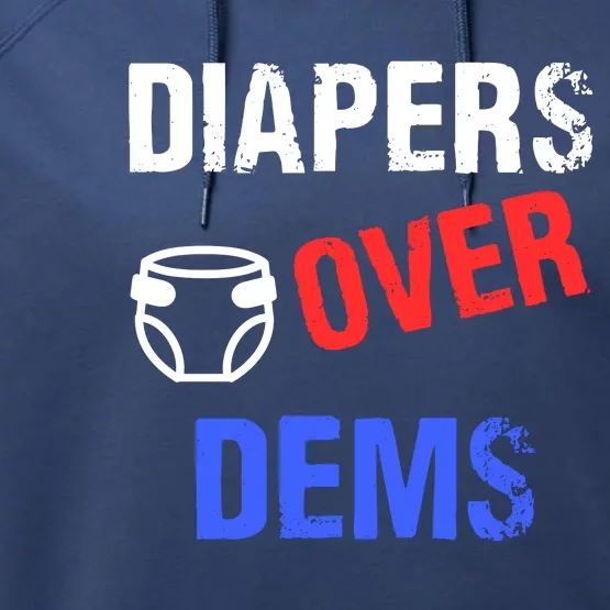 Diapers Over Dems Performance Fleece Hoodie