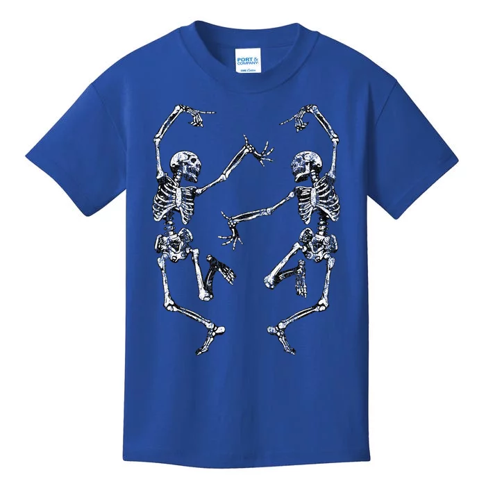 Dance Of Death Macabre Skeleton Skull Halloween Kids T-Shirt