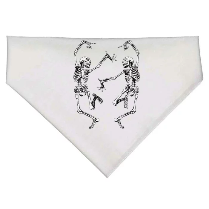 Dance Of Death Macabre Skeleton Skull Halloween USA-Made Doggie Bandana