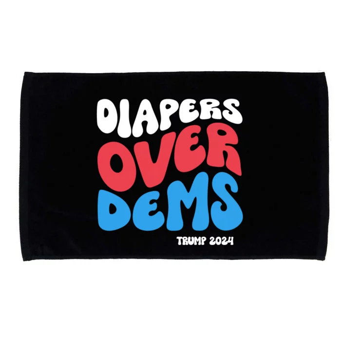 Diapers Over Dems Funny Trump 2024 Microfiber Hand Towel