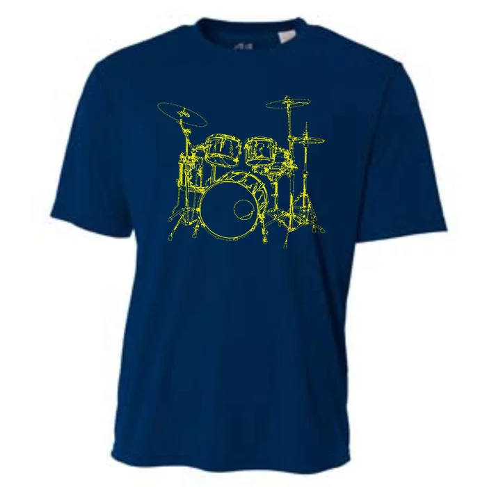 Drums Outline Cooling Performance Crew T-Shirt