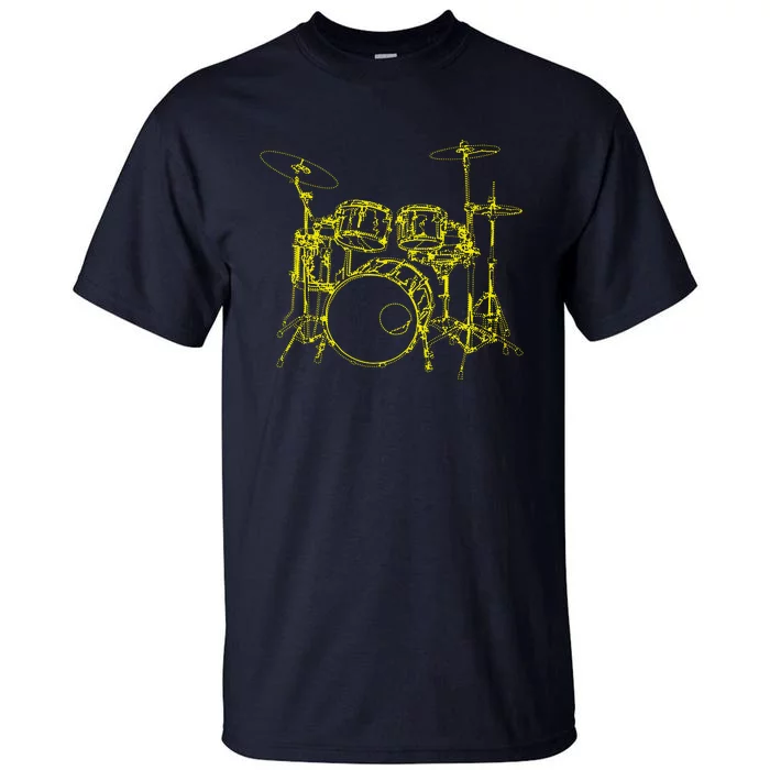 Drums Outline Tall T-Shirt