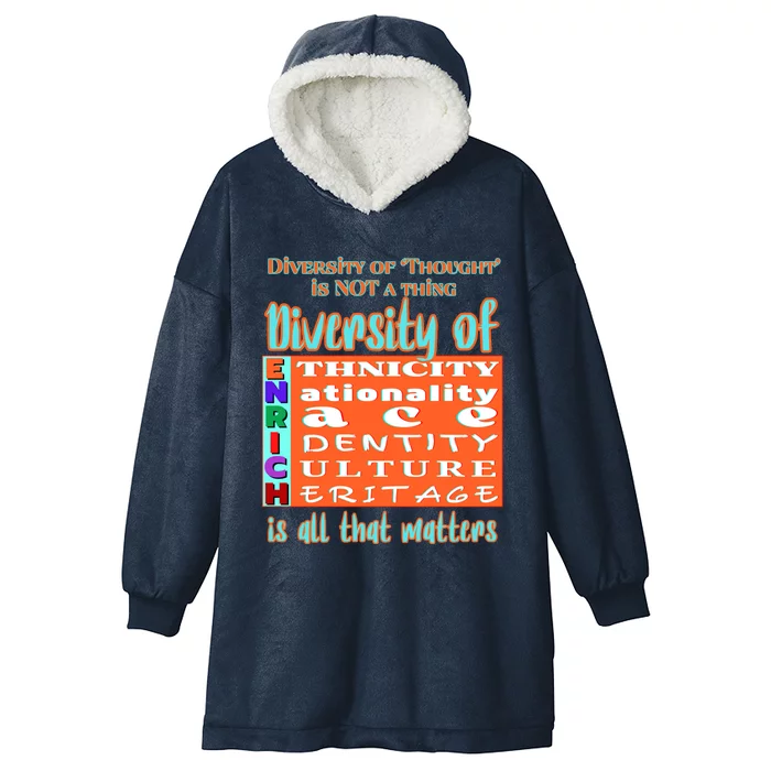 Diversity Of Enrich Antiracism Inclusion Dei Culture Gift Hooded Wearable Blanket