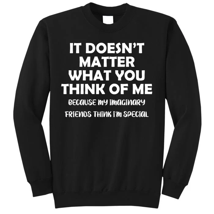 Doesn't Matter Imaginary Friends Think I'm Special Tall Sweatshirt