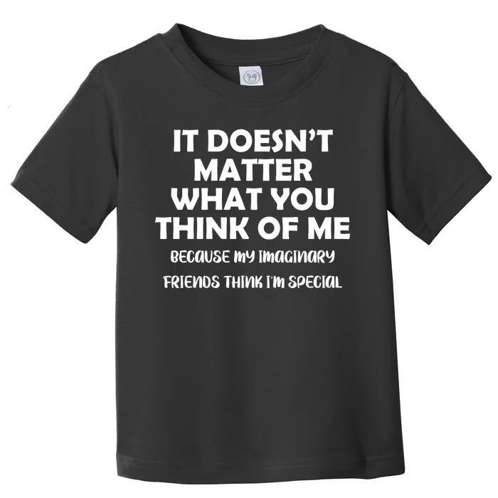 Doesn't Matter Imaginary Friends Think I'm Special Toddler T-Shirt