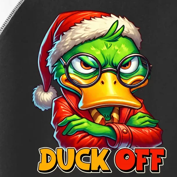 Duck Off Funny Sarcastic Grumpy Duck Christmas Toddler Fine Jersey T-Shirt