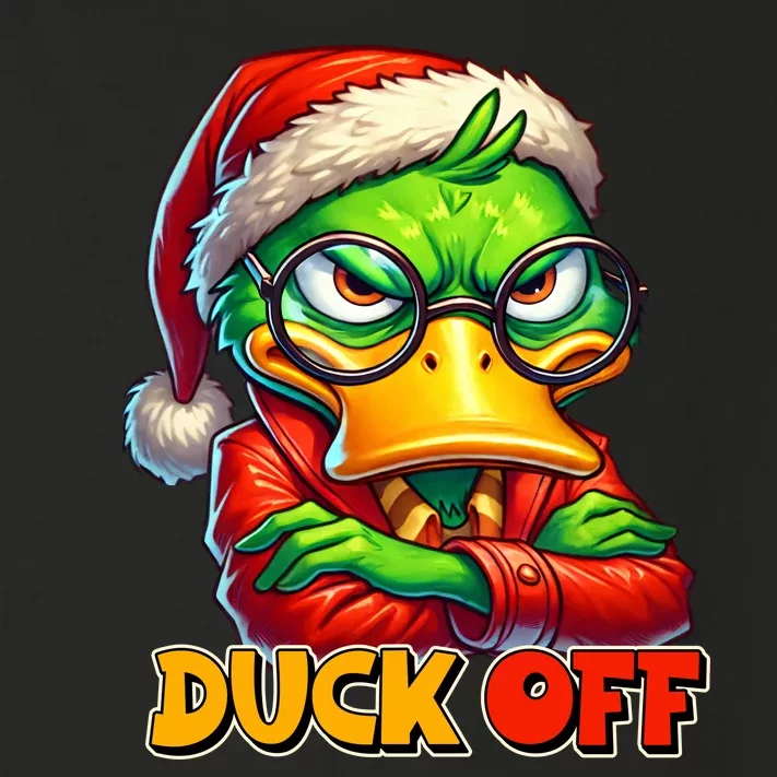 Duck Off Funny Sarcastic Grumpy Duck Christmas Toddler Long Sleeve Shirt