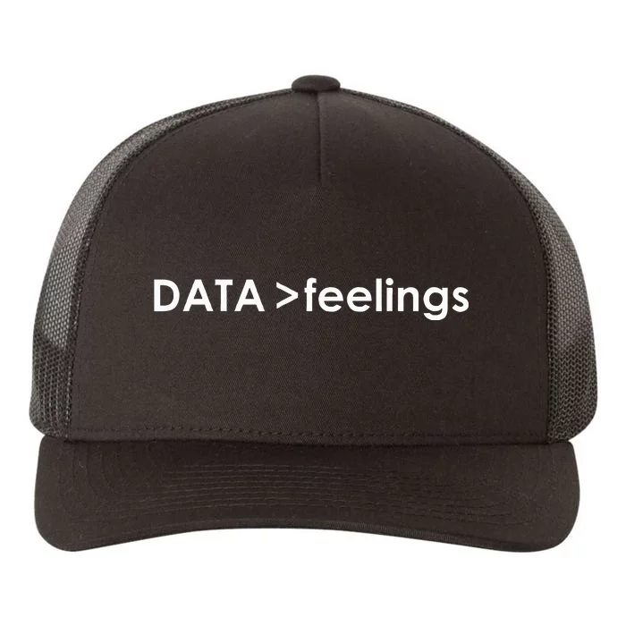 Data Over Feelings Yupoong Adult 5-Panel Trucker Hat