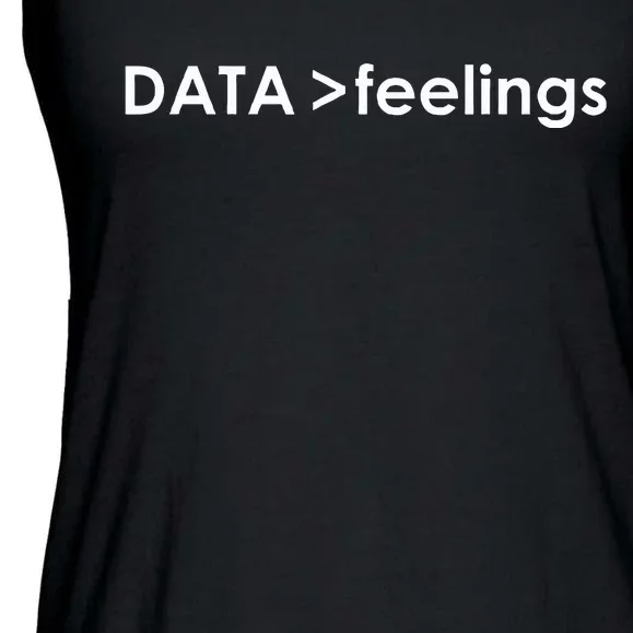 Data Over Feelings Ladies Essential Flowy Tank