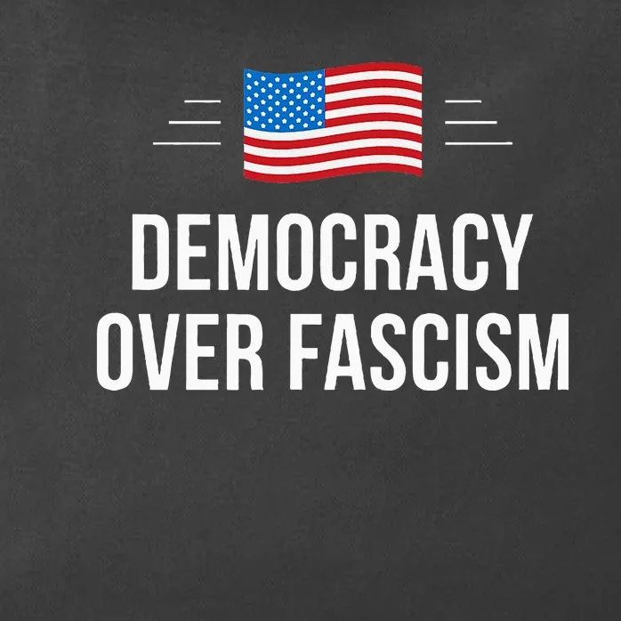 Democracy Over Fascism Zip Tote Bag