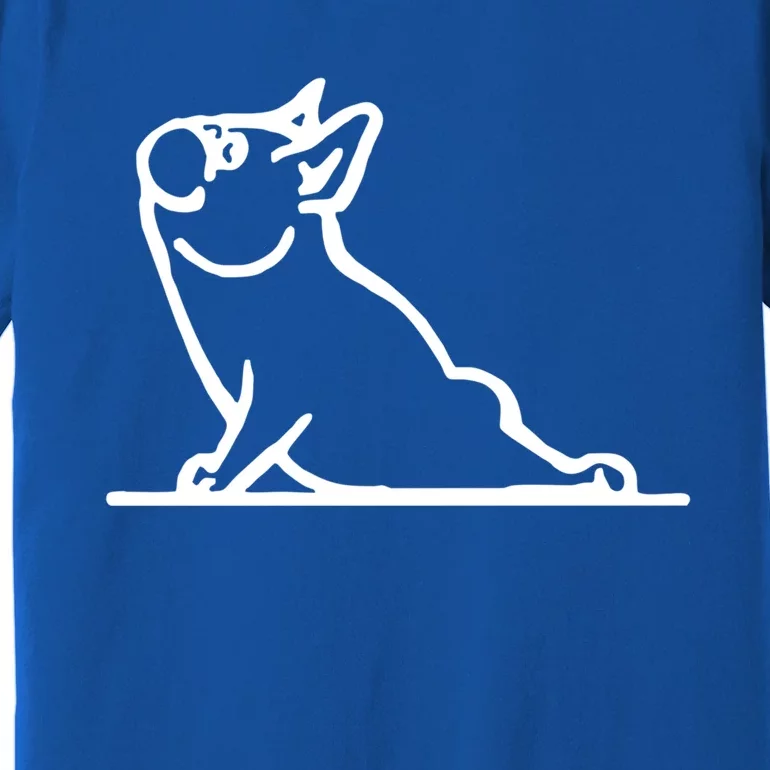 Dog Owner French Bulldog Yoga Pose Frenchie Lover Gift Premium T-Shirt