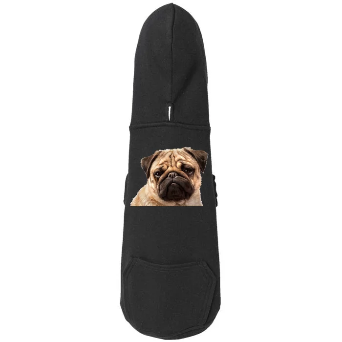 Dog - Close-Up of Pug Face Doggie 3-End Fleece Hoodie