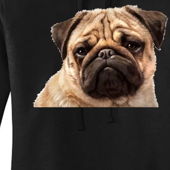 Dog - Close-Up of Pug Face Women's Pullover Hoodie