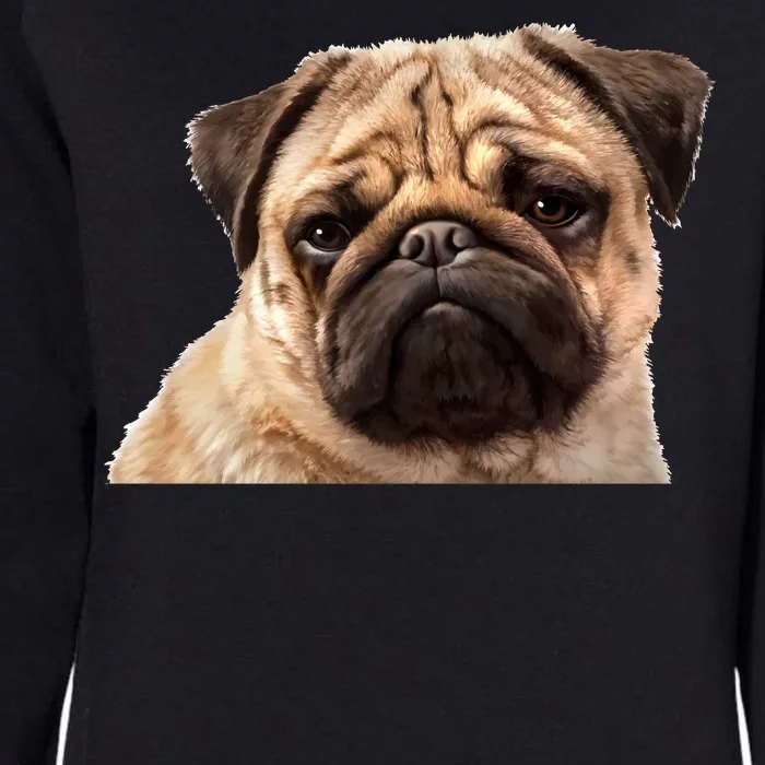 Dog - Close-Up of Pug Face Womens California Wash Sweatshirt