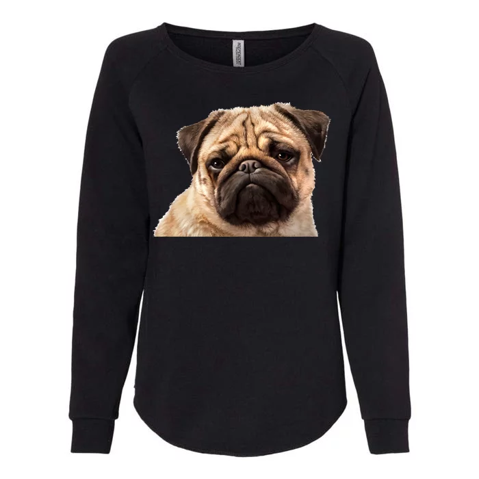 Dog - Close-Up of Pug Face Womens California Wash Sweatshirt