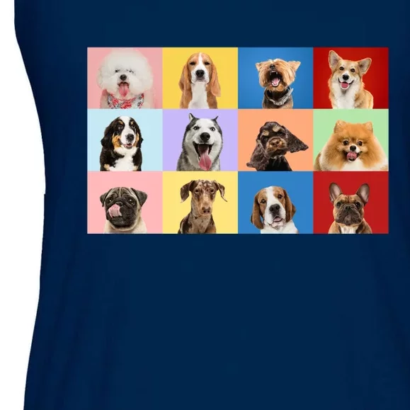 Dog Collage Ladies Essential Flowy Tank