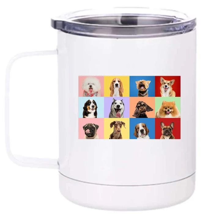 Dog Collage Front & Back 12oz Stainless Steel Tumbler Cup