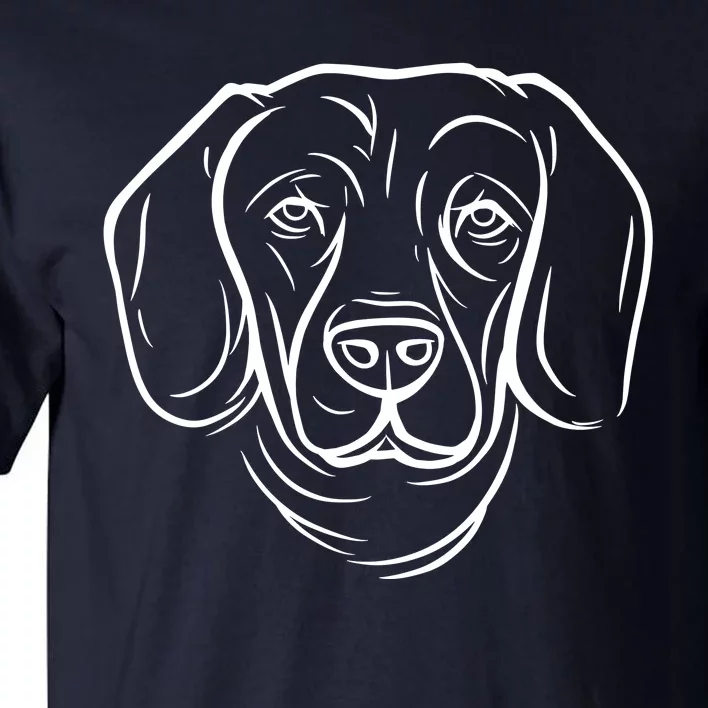 Dog Face Outlined Tall T-Shirt