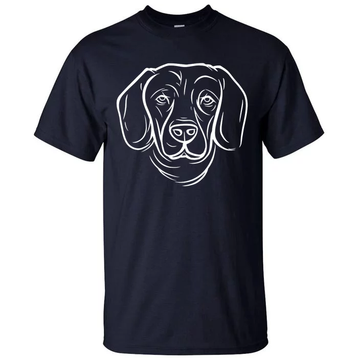 Dog Face Outlined Tall T-Shirt