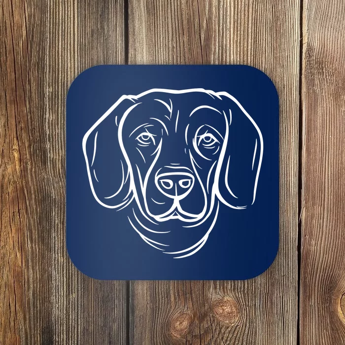 Dog Face Outlined Coaster