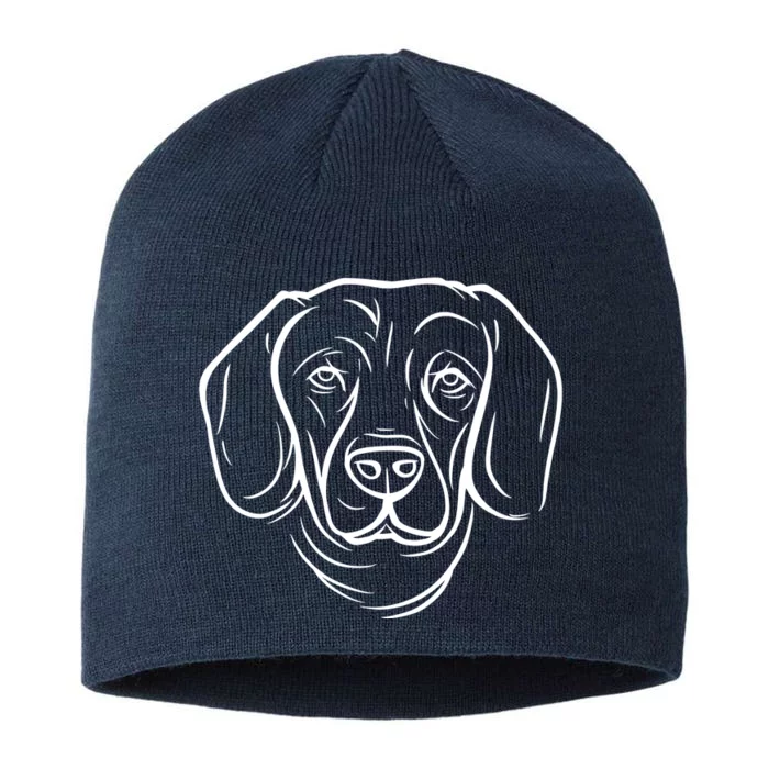 Dog Face Outlined 8 1/2in Sustainable Knit Beanie