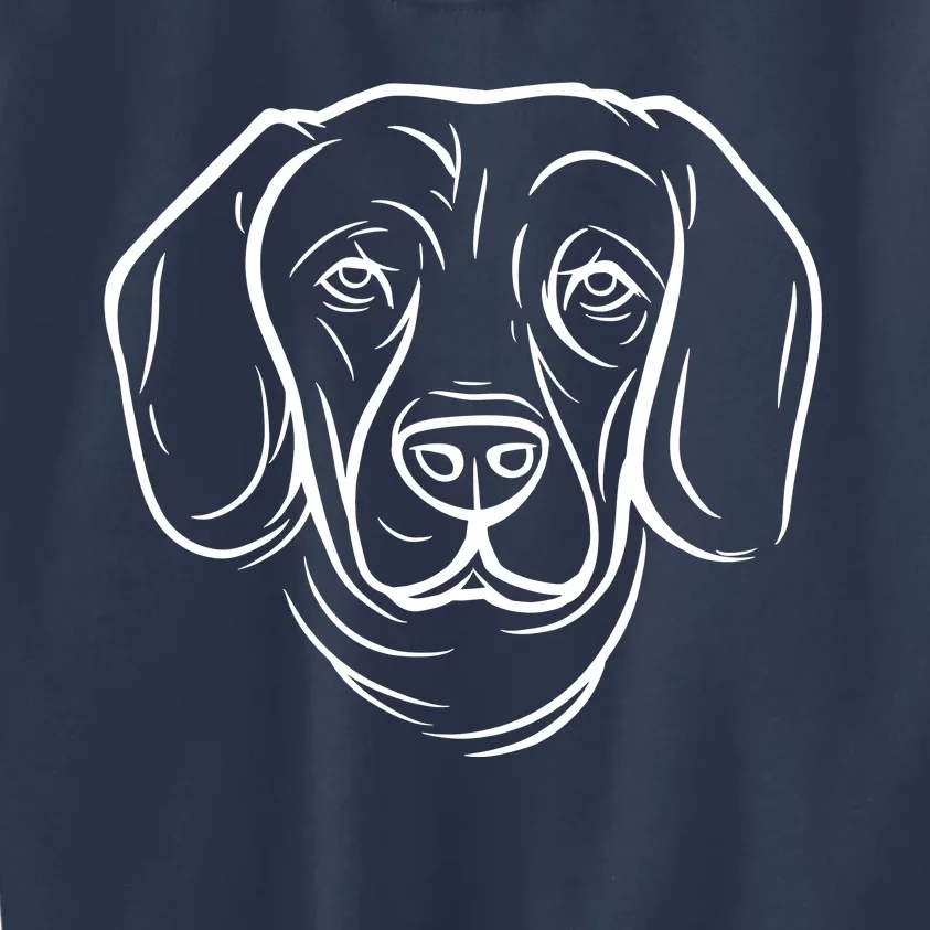 Dog Face Outlined Kids Sweatshirt